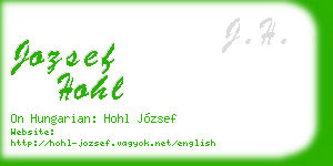 jozsef hohl business card