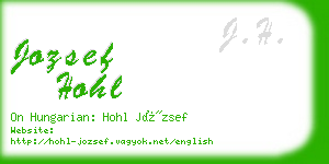 jozsef hohl business card